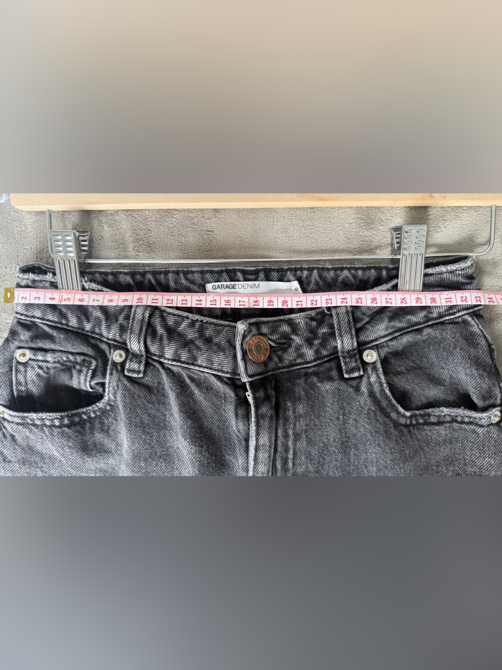 Garage Black Washed Straight-Leg Jeans - Picture 6 of 6